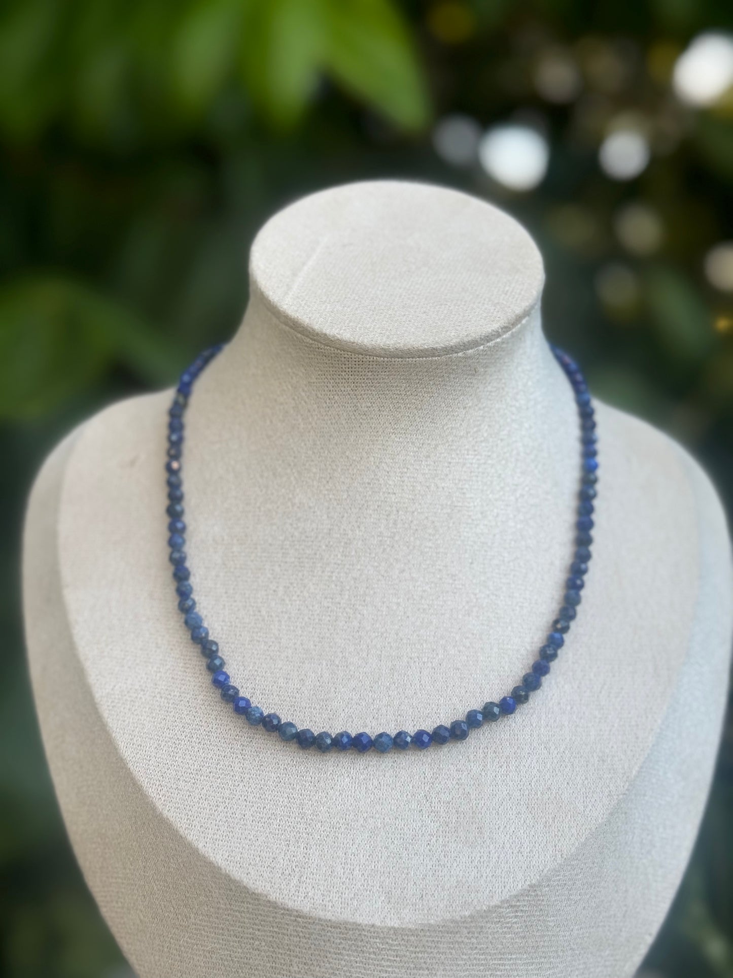 Faceted Necklace Lapis Lazuli