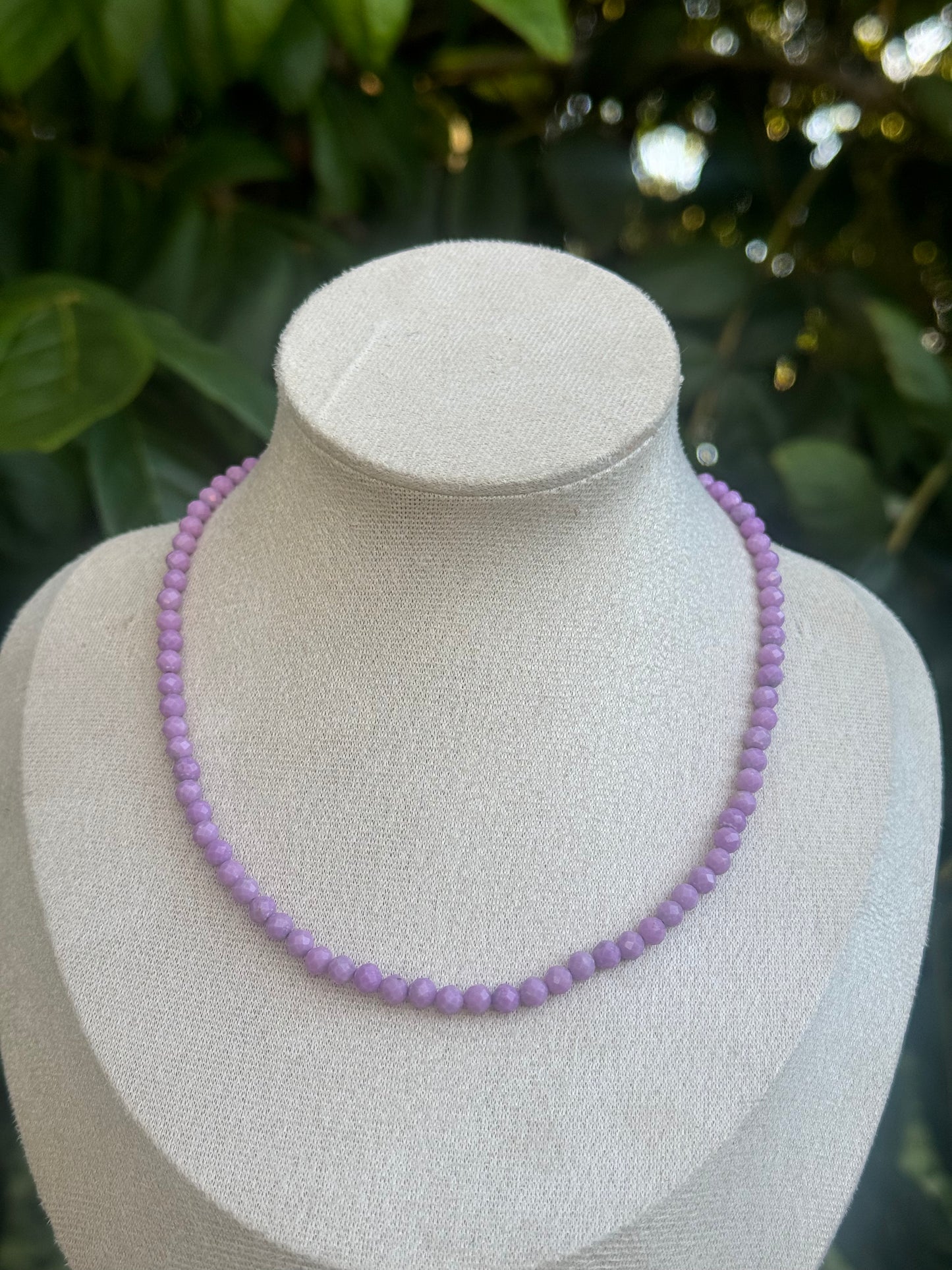 Faceted Necklace Lepidolite