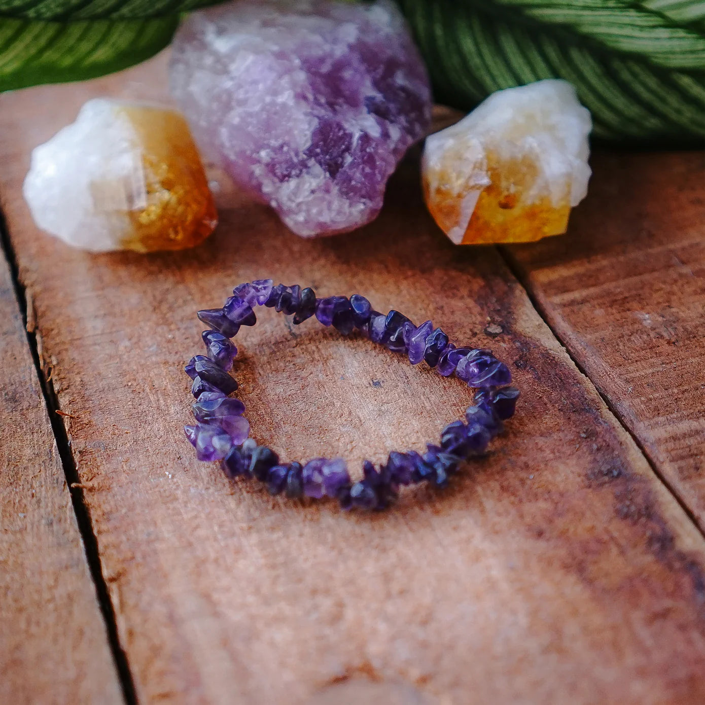 Crystal Chip Bracelet AMETHYST