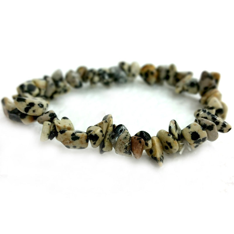 Crystal Chip Bracelet DALMATIAN JASPER