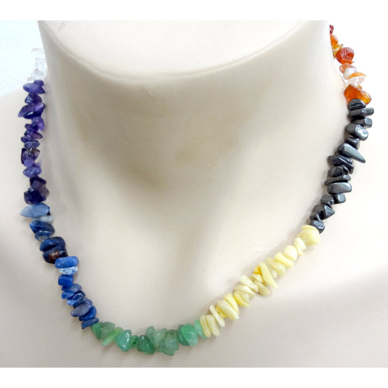 Crystal Chip Necklace Chakra