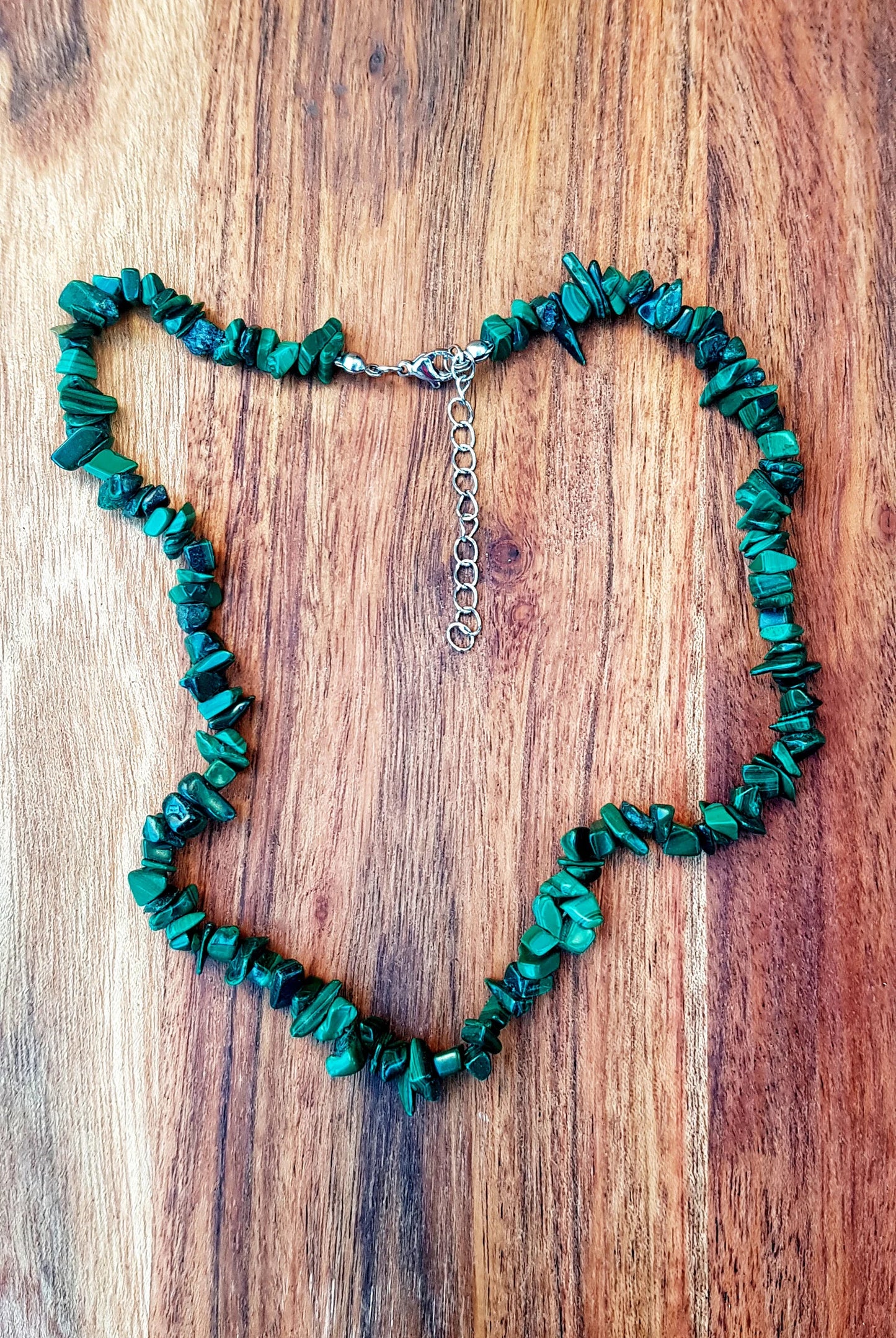 Crystal Chip Necklace Malachite