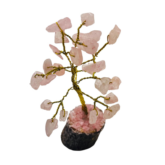 Crystal Tree ROSE QUARTZ 24 Chip MINI