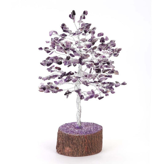 Crystal Tree Silver AMETHYST Medium
