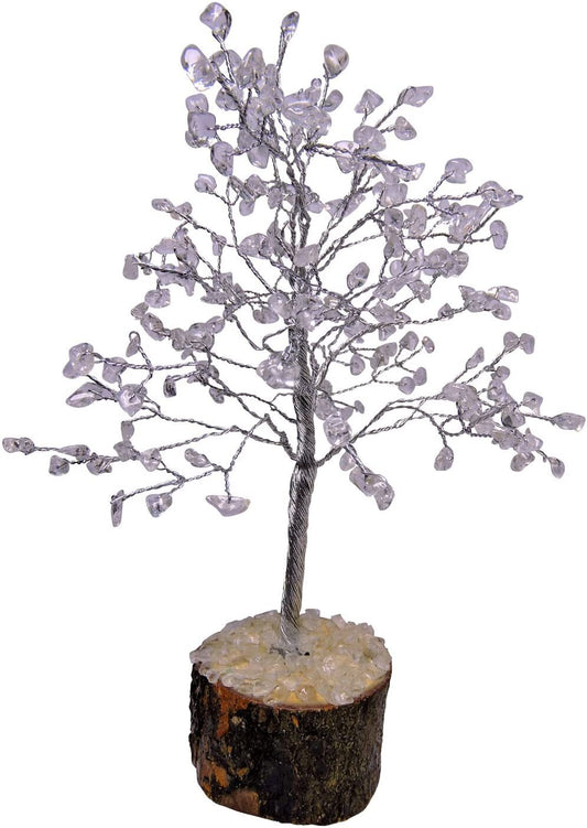 Crystal Tree Silver CLEAR QUARTZ Medium