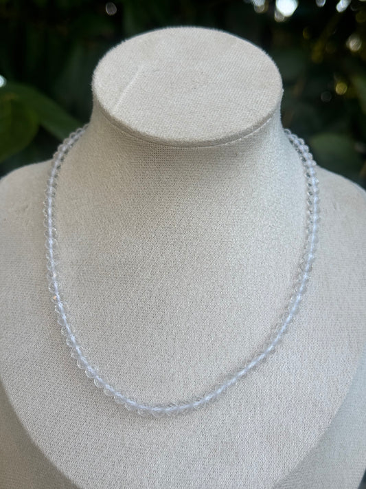 Faceted Necklace Clear Quartz