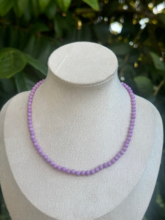 Faceted Necklace Lepidolite