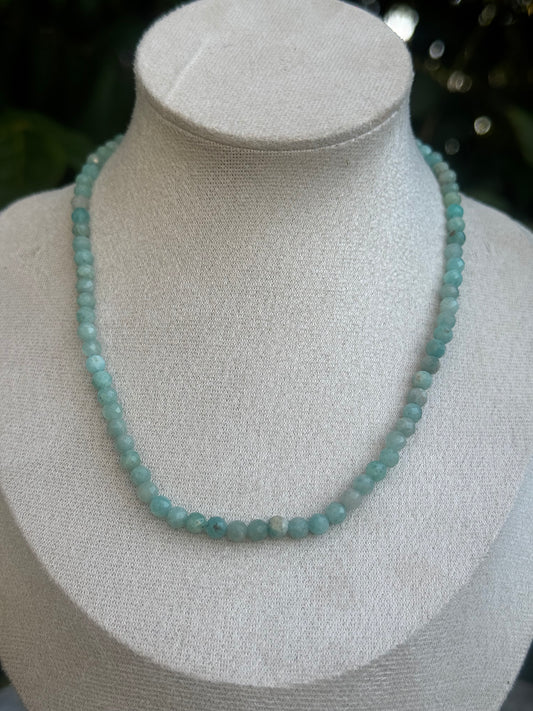 Faceted Necklace Russian Amazonite