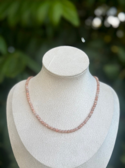 Faceted Necklace Sunstone