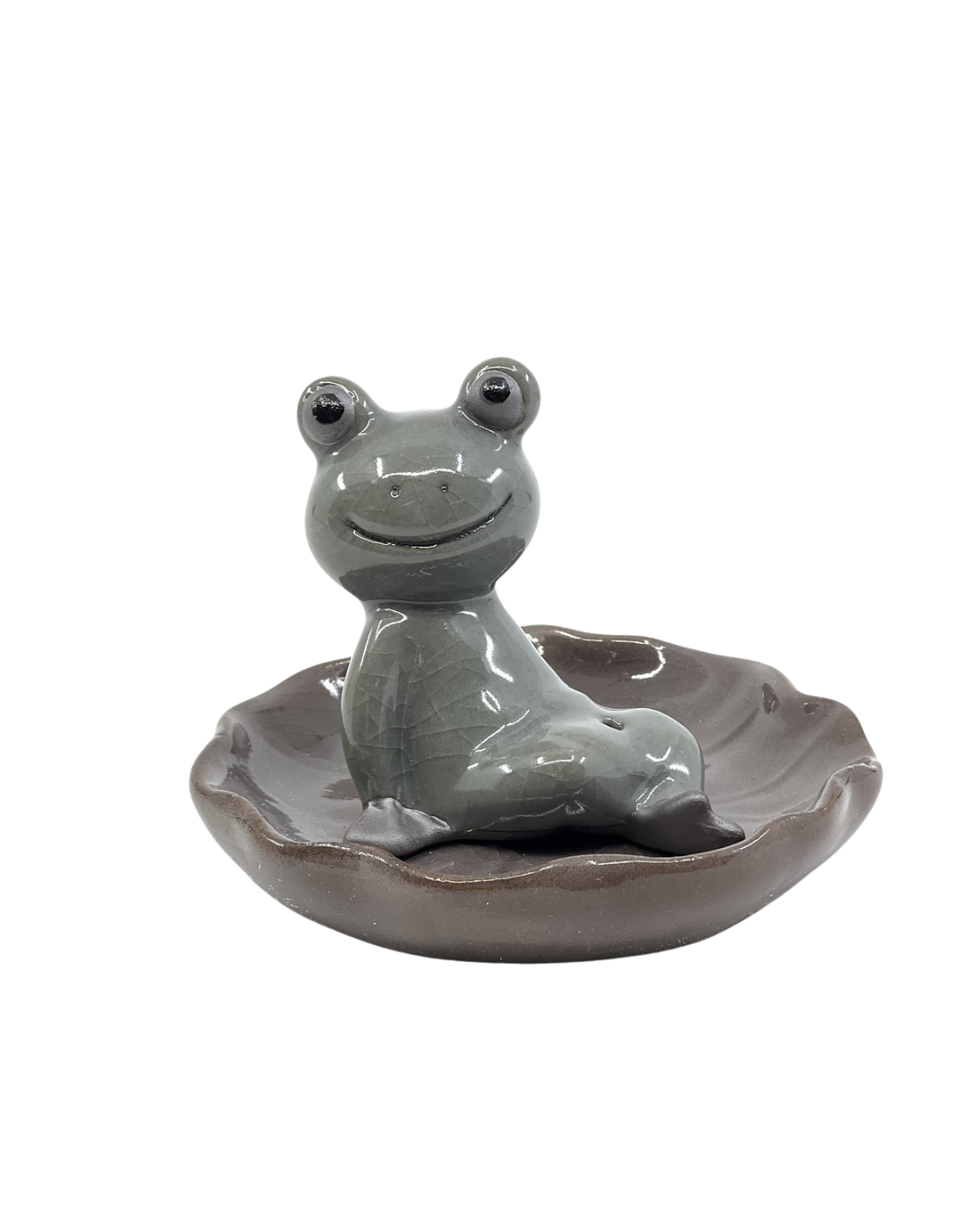 Ceramic Incense Stick Burner LILY PAD FROG