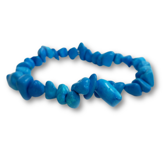 Crystal Chip Bracelet BLUE HOWLITE